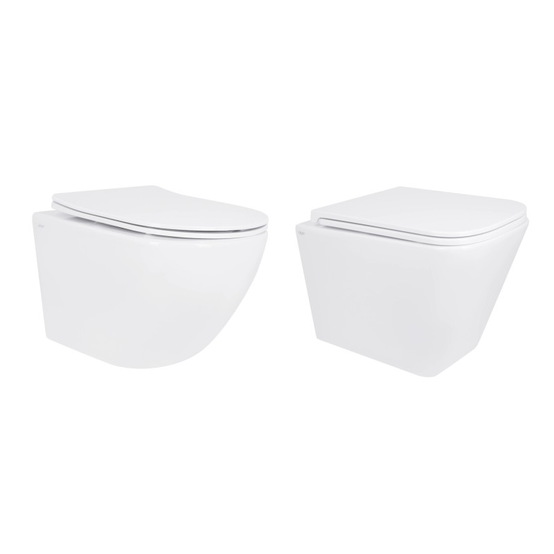 Акційний набір: Унітаз підвісний Jay Ultra Quiet QT07335177W 485х360х320 + Tern Ultra Quiet QT17332303ASW 490x365x325