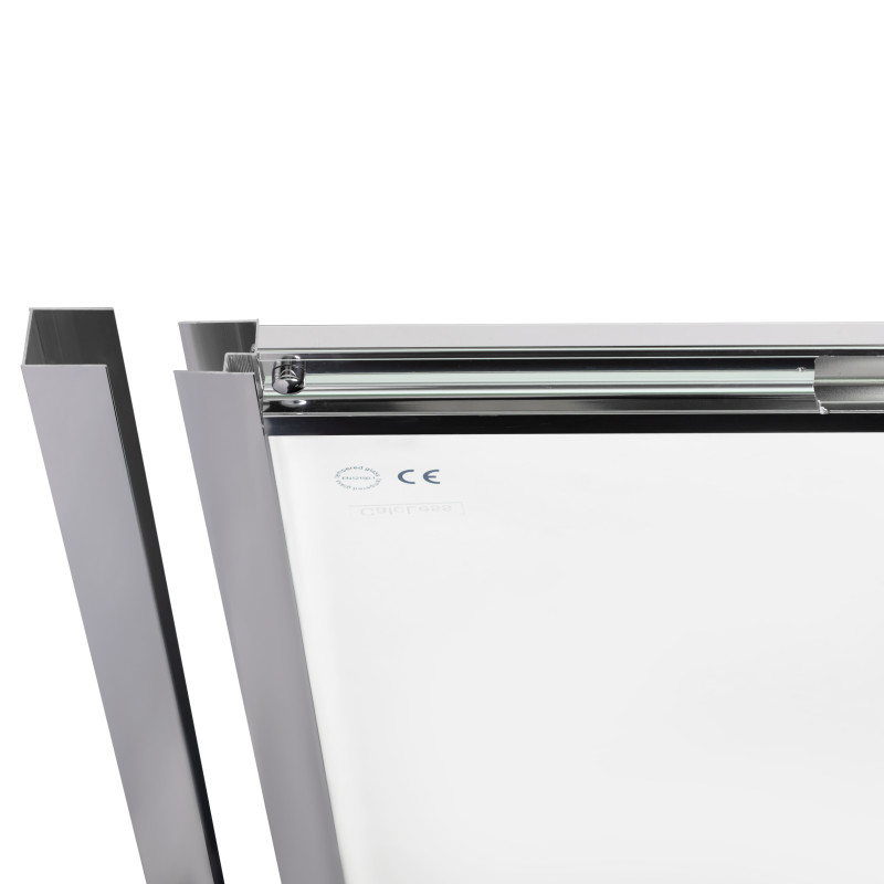 Душові двері в нішу Qtap Taurus CRM201-11.C6 97-108x200 см, скло Clear 6 мм, покриття CalcLess