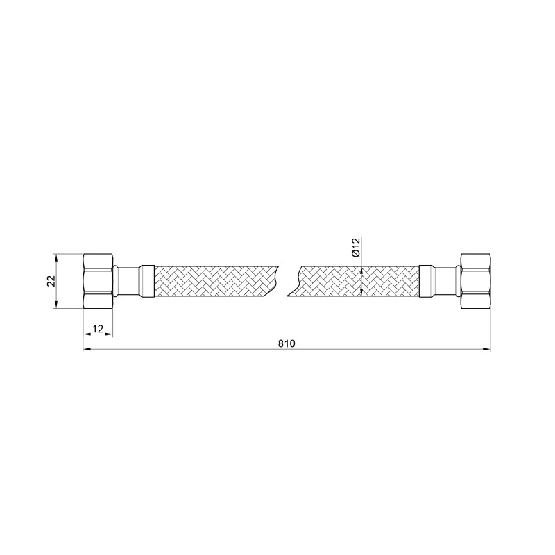 Гнучка підводка для води Thermo Alliance Standart 80 см ГГ SD397W80