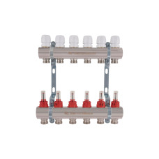 Колектор з витратомірами Thermo Alliance Standart 1" 6 виходів SD235W6