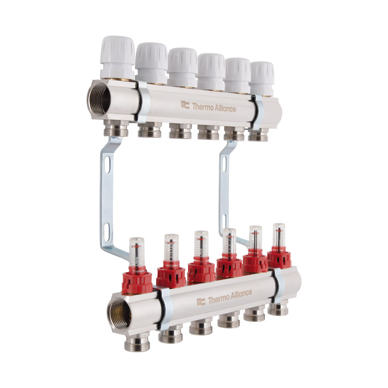 Колектор з витратомірами Thermo Alliance Standart 1" 6 виходів SD235W6