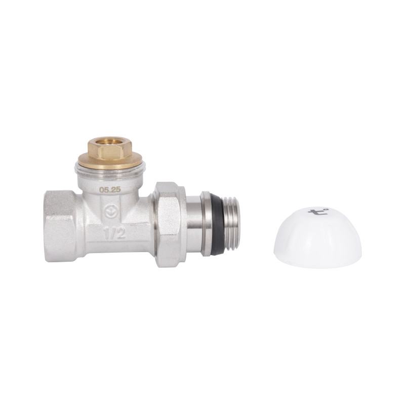 Кран радіаторний SD Forte Powerful 1/2" з антипротіканням прямий SF231W15