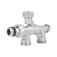 Кран радіаторний комбінований Icma 1/2" х3/4", нижнє підключення №877