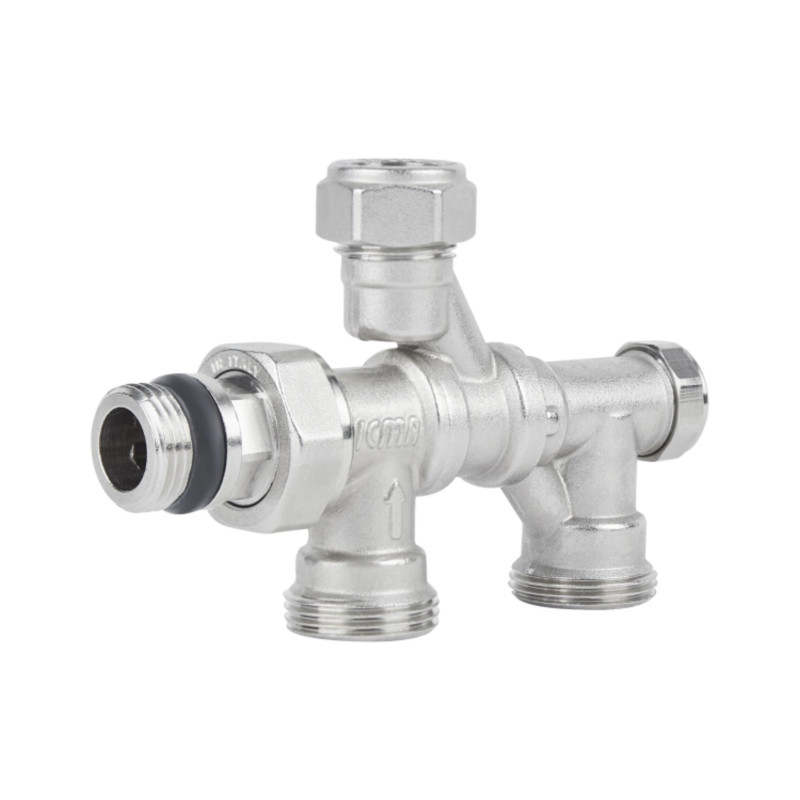 Кран радіаторний комбінований Icma 1/2" х3/4", нижнє підключення №877