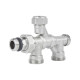 Кран радіаторний комбінований Icma 1/2" х3/4", нижнє підключення №877