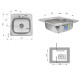 Кухонна мийка Brinex 4848 0,6 мм Micro Decor (BRIN4848MDEC0651258)