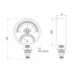 Термоманометр Thermo Alliance Standart 80 мм 1/2", нижнє підмикання SD1724B