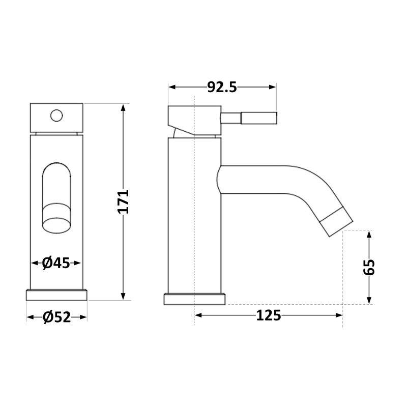 Змішувач для раковини Lidz Aria 0011F (k35) LDARI0011FNKS46091 Nickel