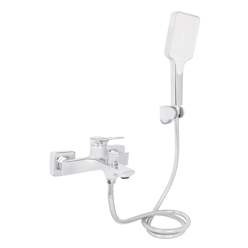 Змішувач для ванни Qtap Arvin з душовим гарнітуром QTARV259CRM48640 Chrome