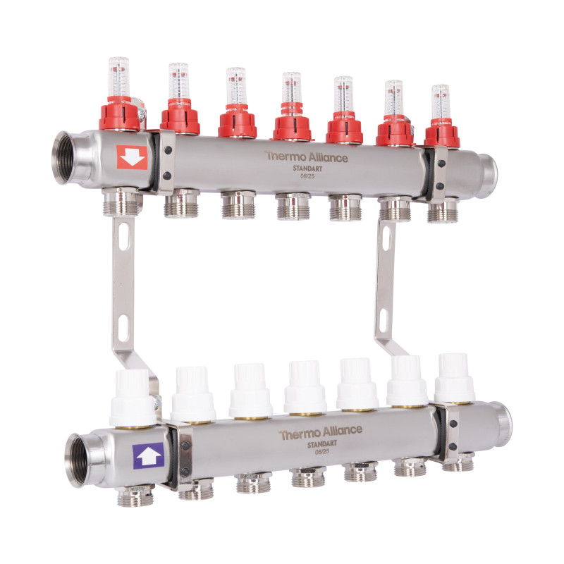 Колектор з витратомірами Thermo Alliance Standart 1" 7 виходів SD0047