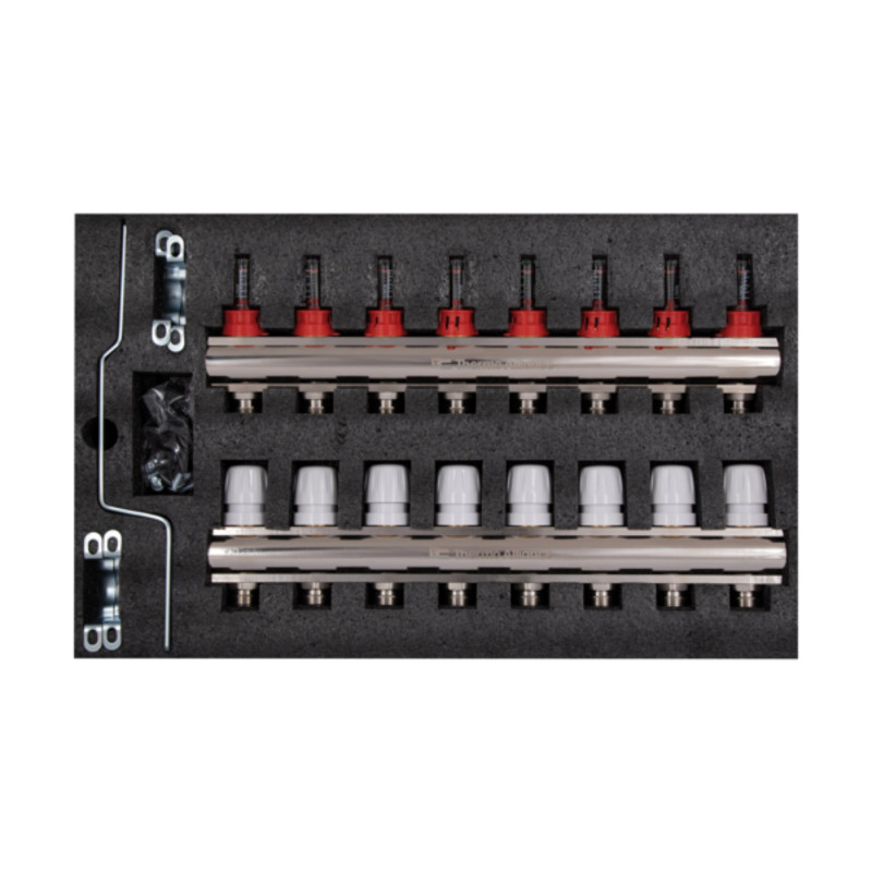 Колектор з витратомірами Thermo Alliance Standart 1" 8 виходів SD235W8