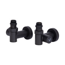 Комплект кранів Thermo Alliance Standart 1/2" чорний, для рушникосушарки кутовий SF395W15HEB