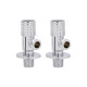 Комплект кутових кранів  Thermo Alliance Standart (круг, чорний) 1/2"ЗЗ, нерж, хром, керам. буксу TAS350W1515B
