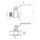 Кран кульовий Thermo Alliance Standart 1" ВЗ для води (важіль) SD605NW25PN40