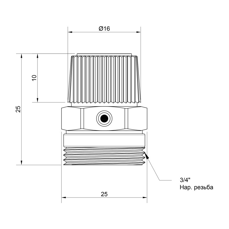 Кран Маєвського Thermo Alliance Standart 3/4" ручний SD211W20