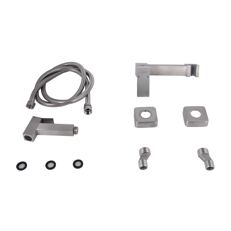 Набір для гігієнічного душу Lidz Kubis 110 Nickel LDKUB110NKS46103 прямокутний