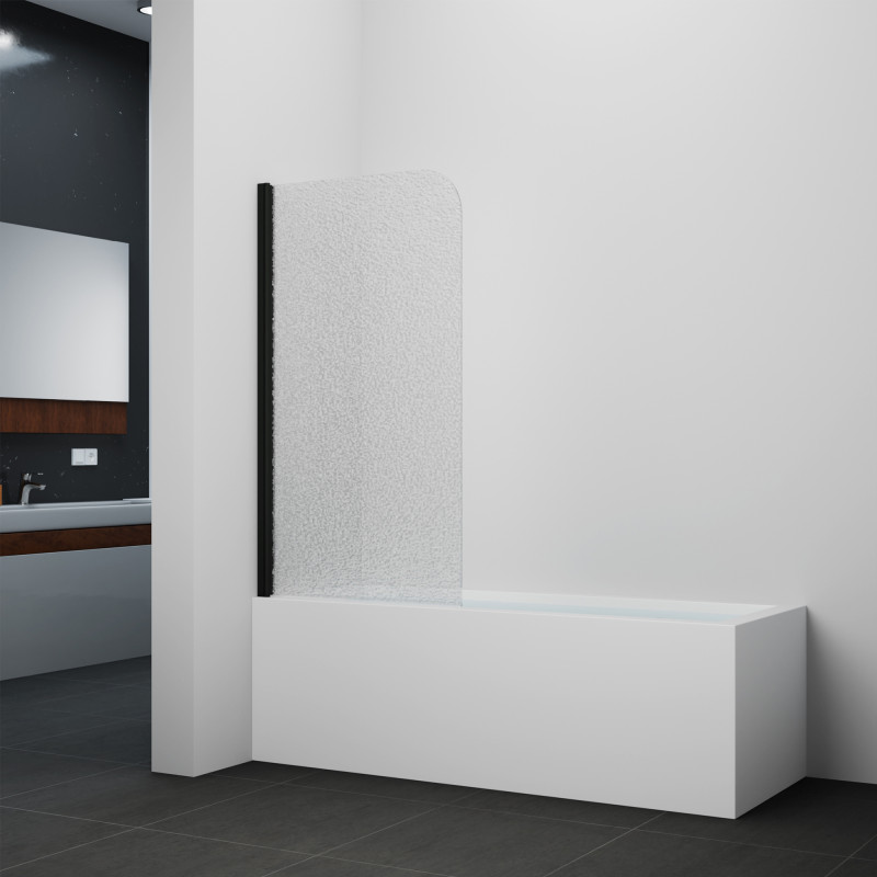 Штора на ванну Qtap Standard BLM407513APL скло Pear 6 мм, 75х140 см, ліва