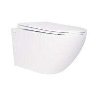 Унітаз підвісний Qtap Jay безобідковий з сідінням Soft-close QT07335176W