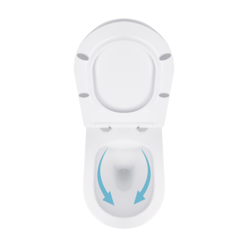 Унітаз підвісний Qtap Jay безобідковий з сідінням Soft-close QT07335176W