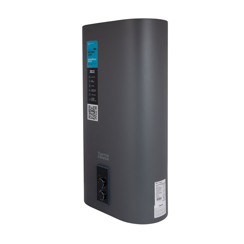 Водонагрівач електричний Thermo Alliance 80 л, Grey,  плоский вертикальний, сухий ТЕН 2 кВт (0,8+1,2) DT80V20GPDD2G