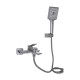 Змішувач для ванни Qtap Presto (з душовим гарнітуром) QTPRE259GRP45584 Graphite