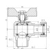 Кран кульовий з накидною гайкою Thermo Alliance Forte 3/4" ВЗ для води кутовий SF224W20