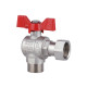 Кран кульовий з накидною гайкою Thermo Alliance Forte 3/4" ВЗ для води кутовий SF224W20