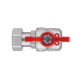 Кран кульовий з накидною гайкою Thermo Alliance Forte 3/4" ВЗ для води кутовий SF224W20