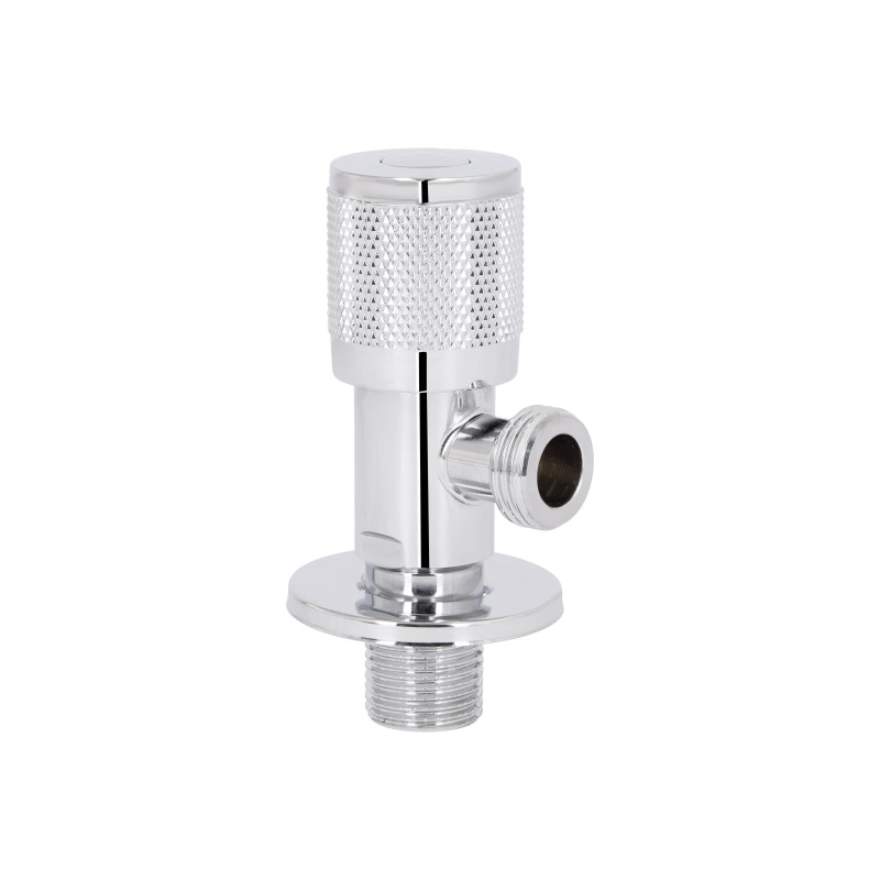 Кран кутовий (круг)  Thermo Alliance Standart 1/2"ЗЗ, нерж, хром, керам. буксу TAS351W1515
