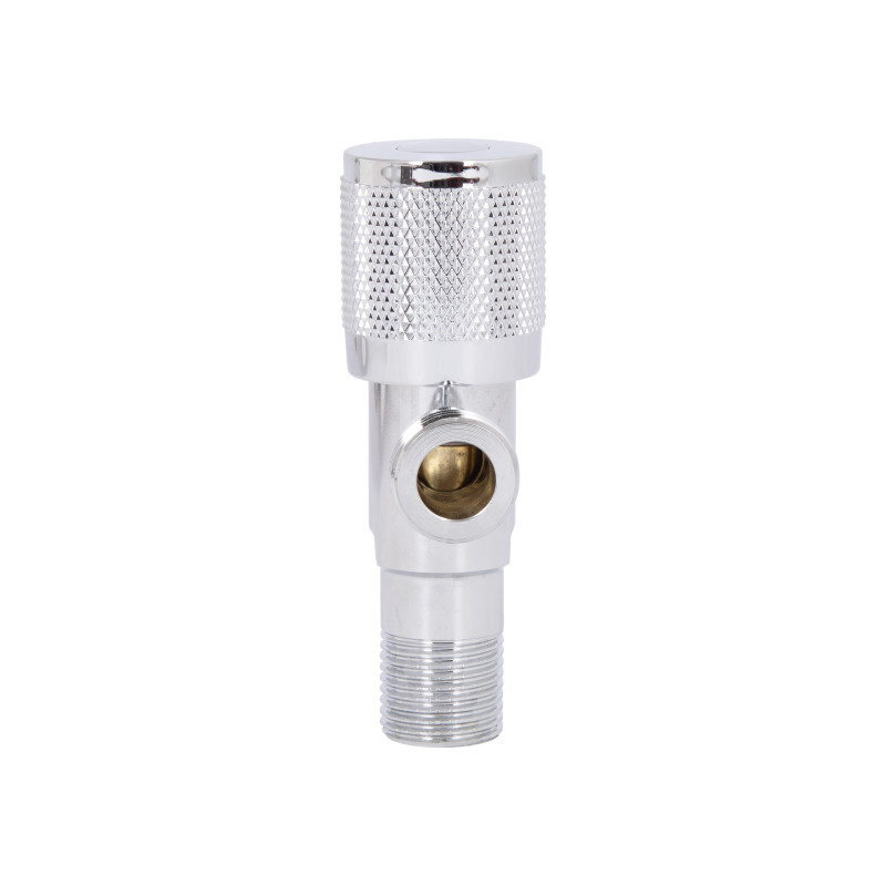 Кран кутовий (круг)  Thermo Alliance Standart 1/2"ЗЗ, нерж, хром, керам. буксу TAS351W1515