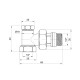 Кран радіаторний Thermo Alliance Base 1/2" ВЗ з антипротіканням кутовий SD229W15
