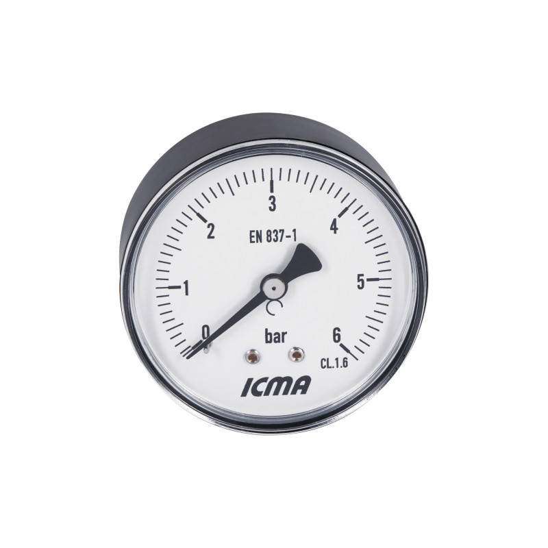 Манометр Icma 1/4" 0-6 бар, заднє підключення №243