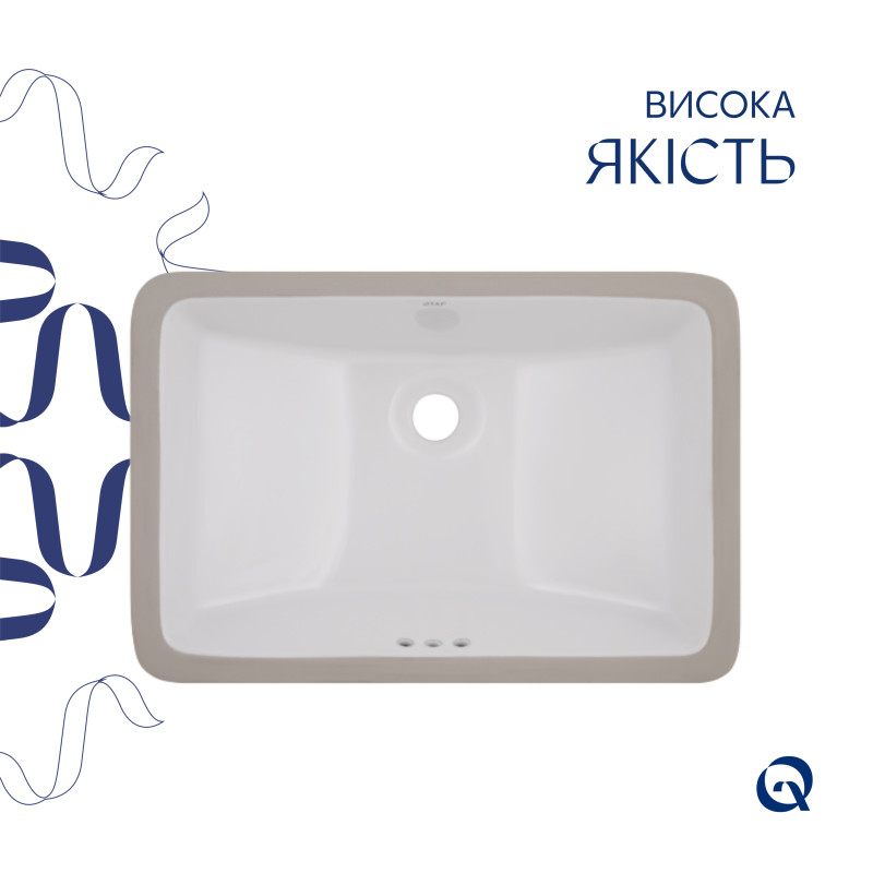 Раковина Qtap Stork 535x365x190 White QT1511H0422DW