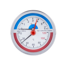 Термоманометр Thermo Alliance Standart 80 мм 1/2", заднє підмикання SD1736B