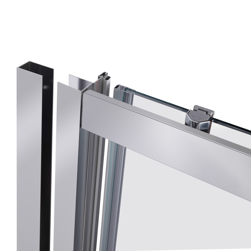 Душові двері в нішу Qtap Taurus CRM201-11.C6 110-120x200 см, скло Clear 6 мм, покриття CalcLess