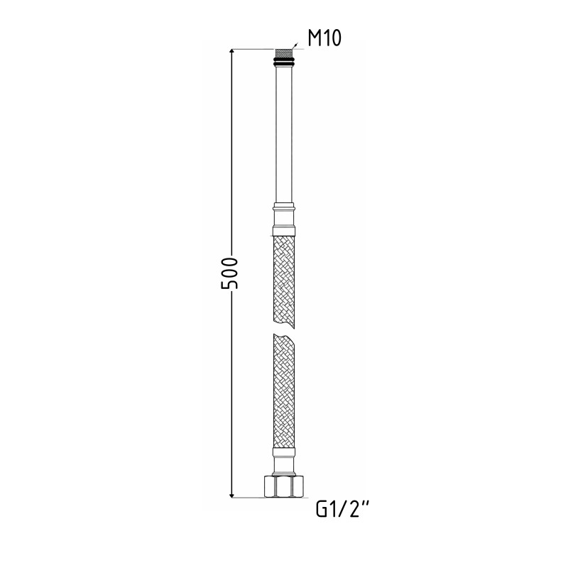 Гнучка підводка для змішувача Thermo Alliance Forte М10 50 см TAF387W50