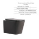 Комплект Qtap Tern Anthracite 3 в 1: підвісний унітаз Ultra Quiet + біде підвісне + раковина накладна QTROBAN49157