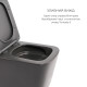Комплект Qtap Tern Anthracite 3 в 1: підвісний унітаз Ultra Quiet + біде підвісне + раковина накладна QTROBAN49157