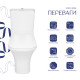 Унитаз напольный Qtap Presto Quadro безобідковий з сідінням Soft-close QTPRE27W51021