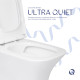 Унитаз напольный Qtap Presto Quadro безобідковий з сідінням Soft-close QTPRE27W51021