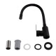 Змішувач для кухні Brinex Pure 015F3 з гнучким виливом   Black Matt BRIPUR015F3BLM