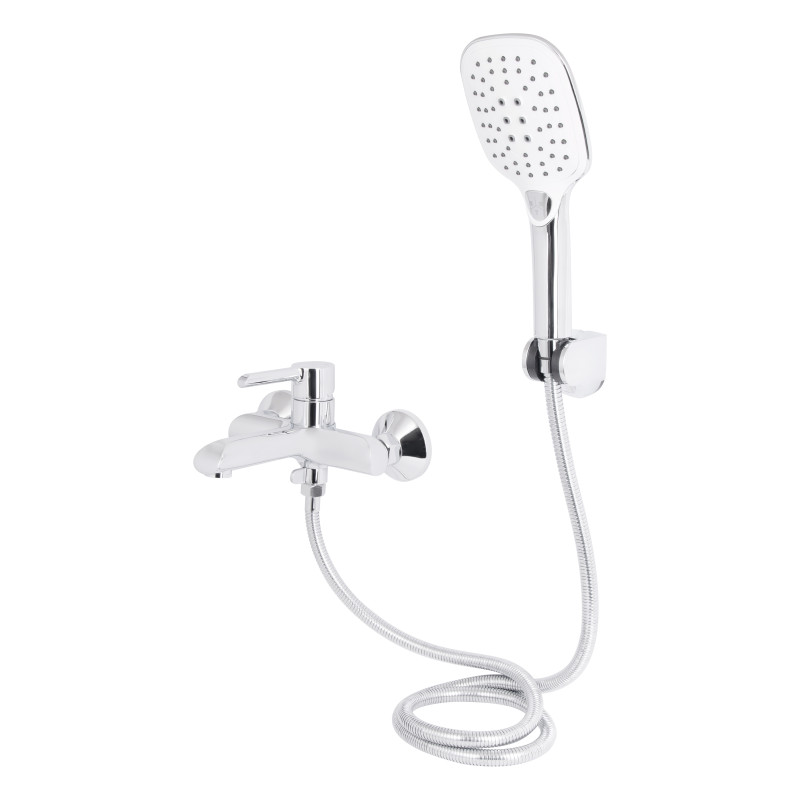 Змішувач для ванни Qtap Grand (з душовим гарнітуром) QTGRACRM006 Chrome