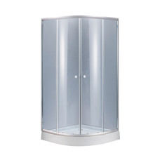 Душова кабіна Lidz Latwa SC90x90.SAT.LOW.GR, скло тон. 4 мм + Lidz Душовий піддон KAPIELKA ST90x90x14