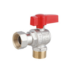 Кран кульовий Thermo Alliance Standart 3/4"ВЗ кутовий, PN40, з накидною гайкою TAS224W20