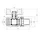 Кран кульовий "Американка" Thermo Alliance Standart прямий 1/2" ВЗ SD220W15