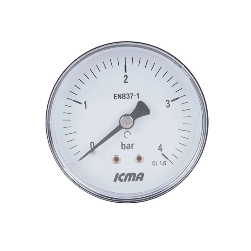 Манометр Icma 1/4" 0-4 бар, заднє підключення №243