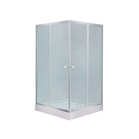 Набір Lidz душова кабіна Wawel SC80x80.SAT.LOW.FR, скло Frost 4 мм + піддон Mazur