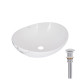 Раковина накладна Qtap Dove 415x340x140 мм, Marble, овальна, з донним клапаном QTDOV188SB49785