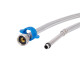 Шланг для змішувача  Thermo Alliance Standart 60 см, нерж. обплетення в силіконі, М10x1/2"В довгий (пара) TAS391W60L