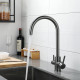 Змішувач для кухні Lidz Aria 020F (k35) з підключенням для питної води LDARI020FGRP49562 Graphite